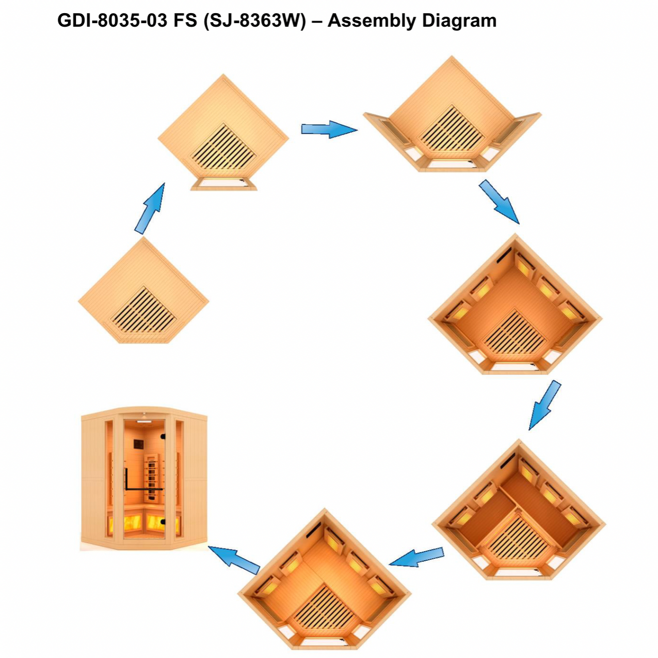 Golden Designs 3-Person Corner Full Spectrum Sauna 2025 Reserve Edition GDI-8035-03 with Himalayan Salt Bar
