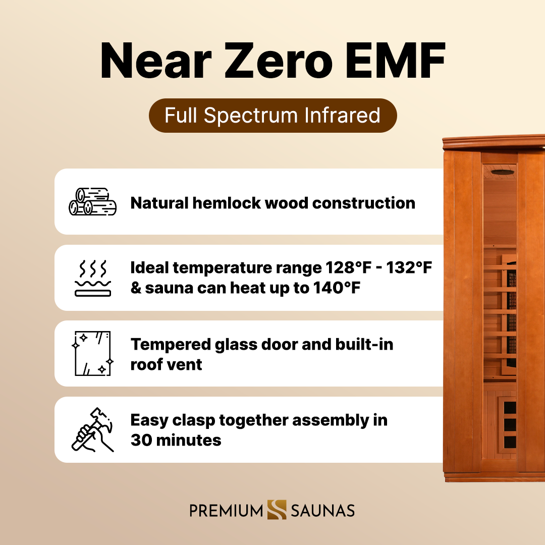 Dynamic "Lugano" 3-Person Full Spectrum Near Zero EMF FAR Infrared Sauna DYN-6336-03 FS