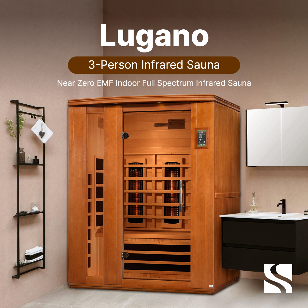 Dynamic "Lugano" 3-Person Full Spectrum Near Zero EMF FAR Infrared Sauna DYN-6336-03 FS