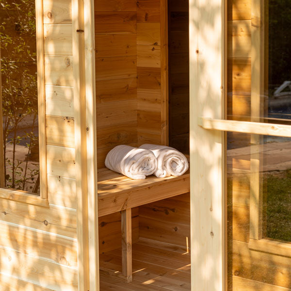 Dundalk CT Georgian 6 Person Outdoor Sauna with Changeroom