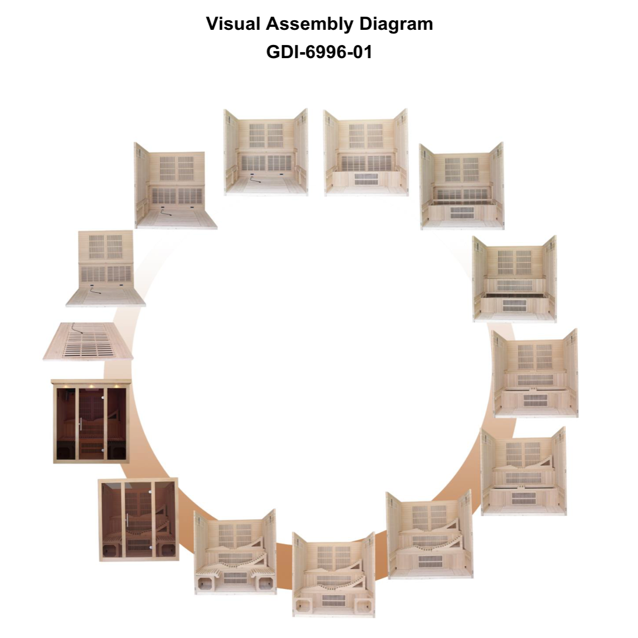 Golden Designs "Monaco" 6-person PureTech™ Near Zero EMF FAR Infrared Sauna